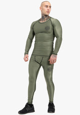 Ben Lee pánske funkčné tričko s dlhým rukávom Mossburn, olivové