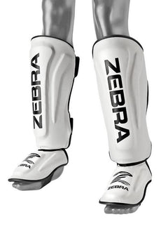 Zebra ščitniki za goleni in nart Pro, beli