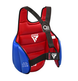 RDX obojstranný karate chránič hrudníka, červená-modrá