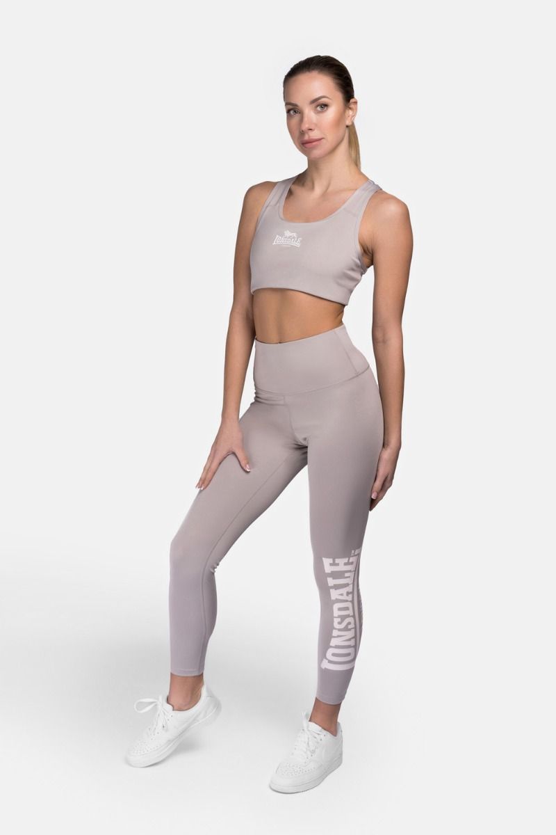 Lonsdale dámske legíny Semley, sivo-biele