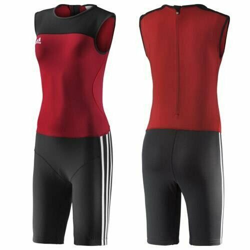 Adidas dámsky vzpieračský dres WL CL, červeno-čierny