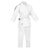 Adidas JU κιμονό με μαύρες ρίγες Club 350g, λευκό