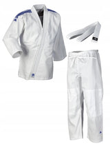 Adidas JU kimono s modrými pásmi Club 350g, biele