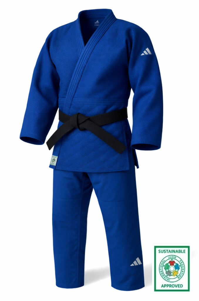 Adidas JU kimono Champion III IJF Regular fit 750g with logo, blue