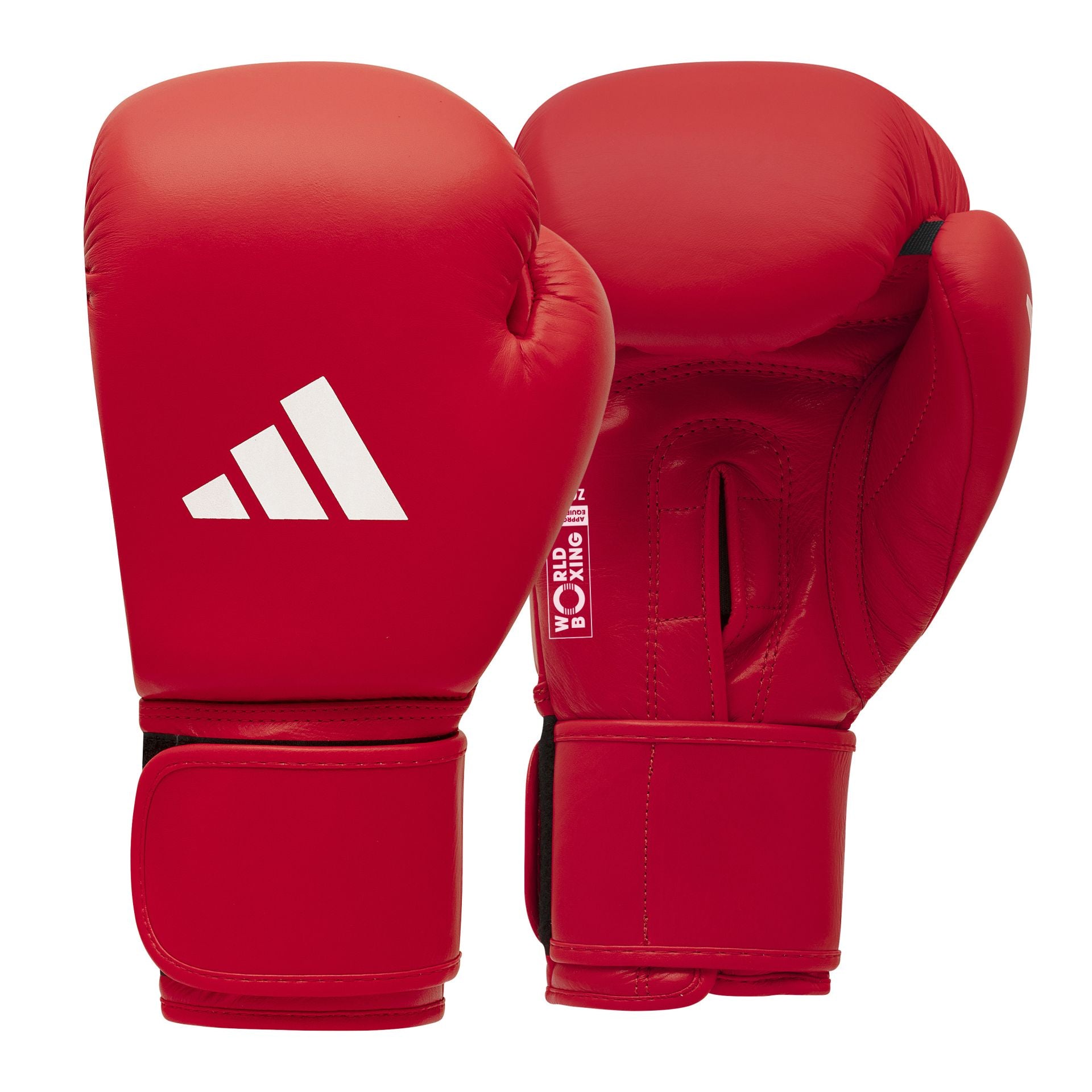 Adidas leather gloves World of boxing, red
