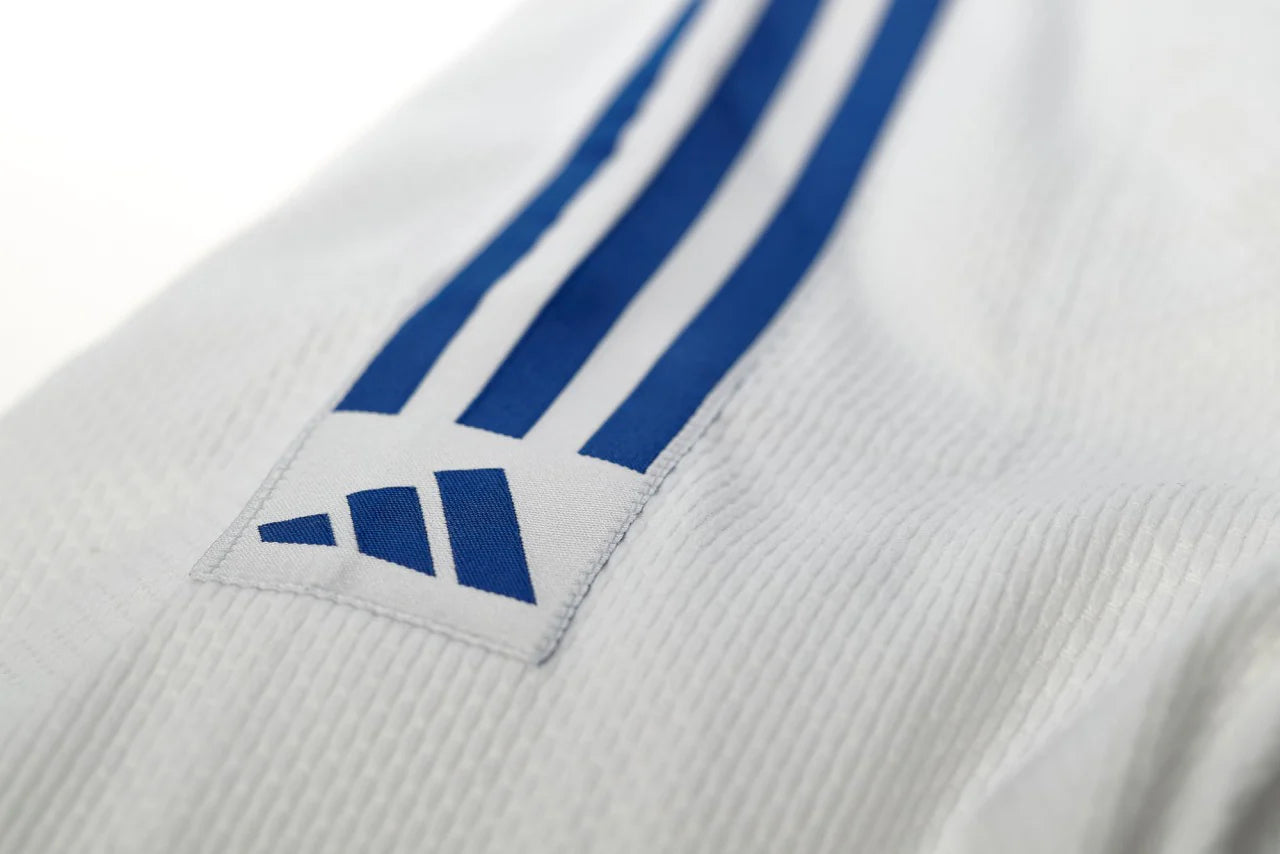 Adidas JU Kimono mit schwarzen Streifen Club 350g, weiß