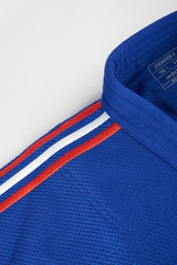 Adidas JU kimono s reprezentačnými pásmi IJF Champion III Slim fit 730g, modré