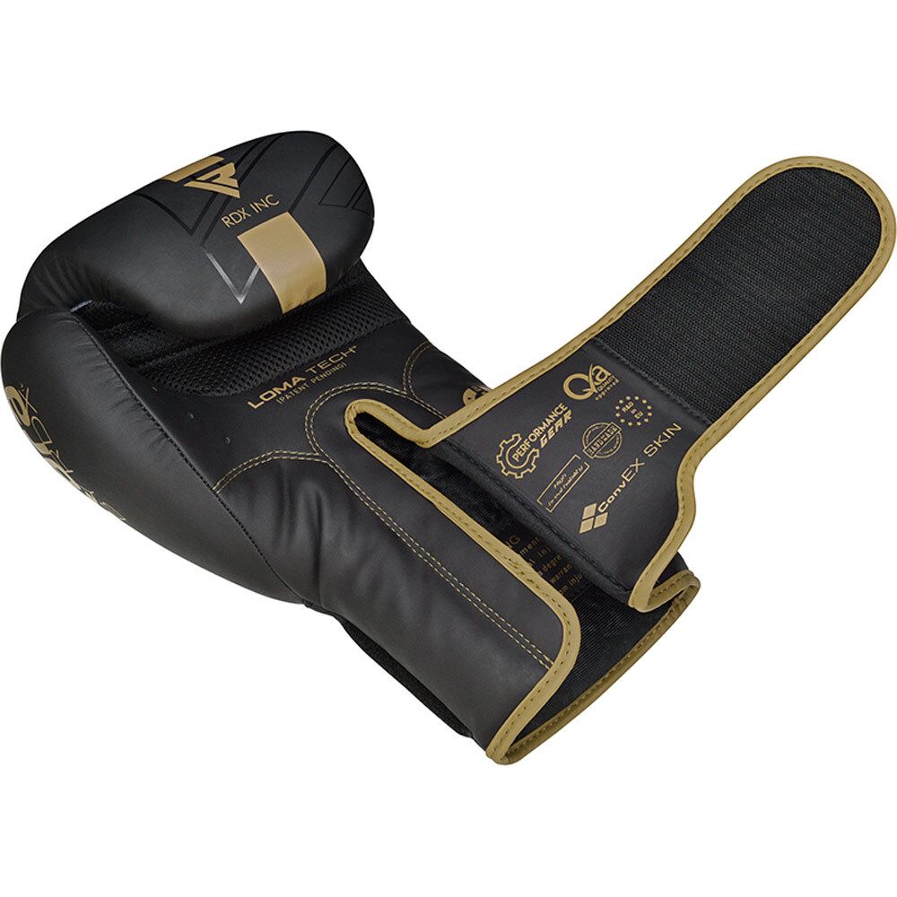 RDX box rukavice F6, čierno-zlaté matné