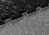 Katsudo tatami Checker hard, čierno-sivé