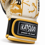 Katsudo box rukavice Bloom, bielo zlaté
