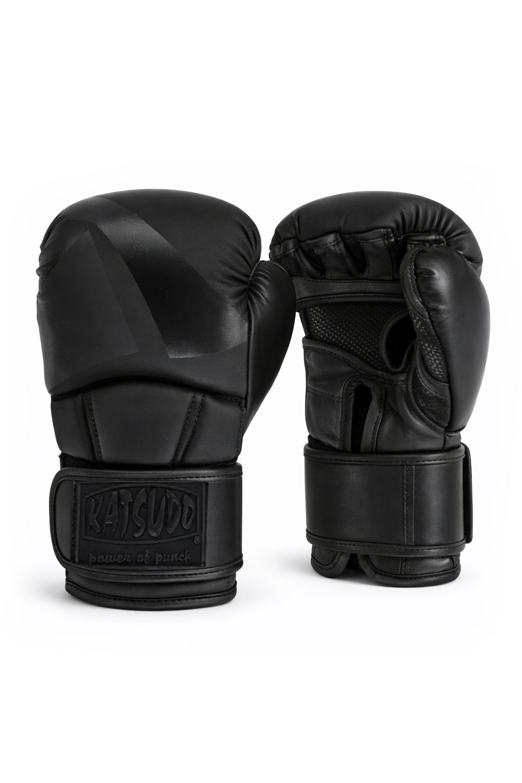 Katsudo MMA Hybridcore sparringové rukavice, čierno-čierne