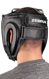 Zebra boxerská prilba s chráničom tváre