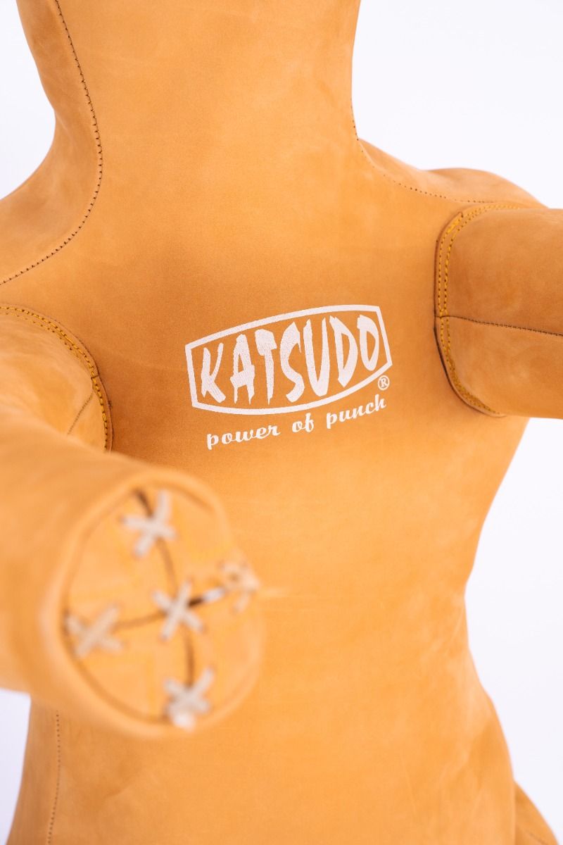 Katsudo jednonohý kožený zápasnícky panák Unileggo 170cm, žltý