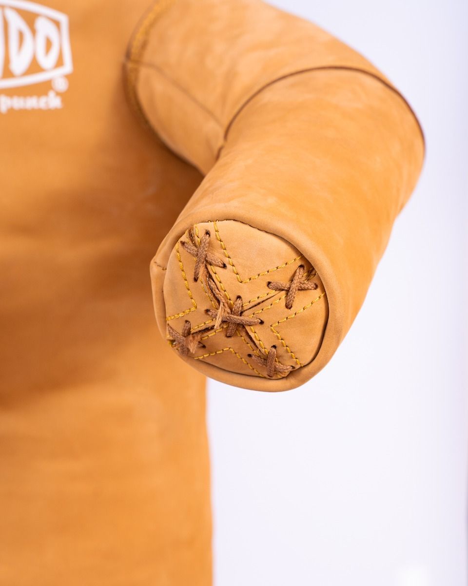 Katsudo jednonohý kožený zápasnícky panák Unileggo 170cm, žltý