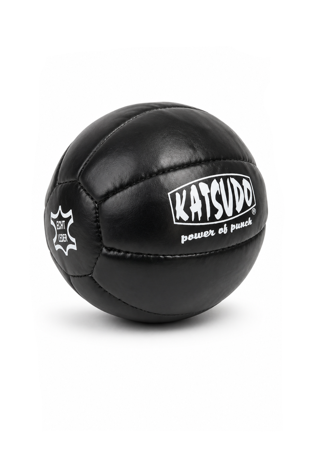 Medicine ball Katsudo Gravis in pelle, nera