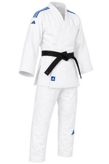 Adidas JU kimono s modrými pásmi Club 350g, biele