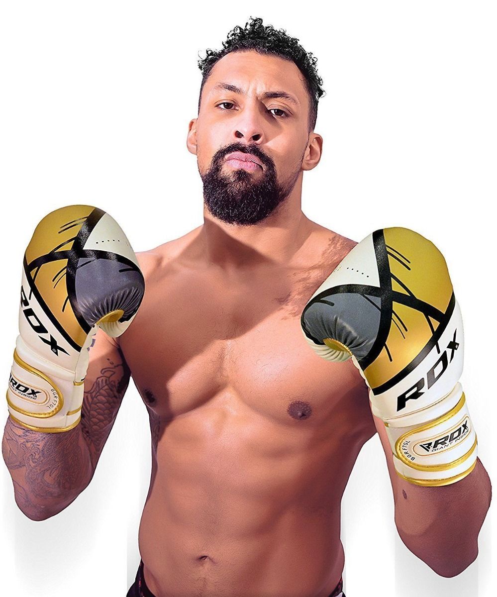 RDX box rukavice F7, bielo-zlaté