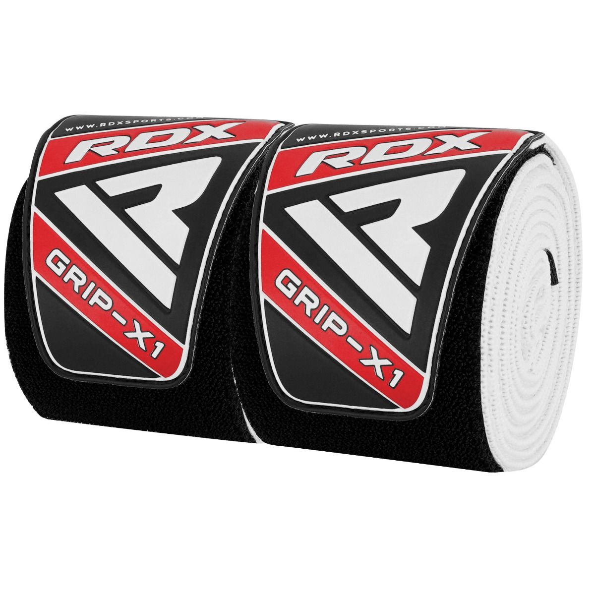 RDX kolenné bandáže PLUS, bielo-čierna