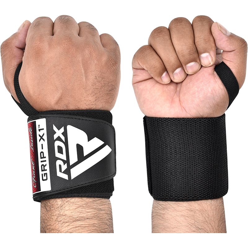 RDX zápästné bandáže do posilňovne W3, čierna