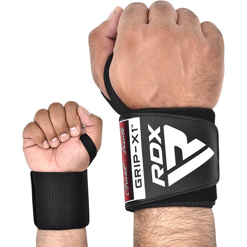 RDX zápästné bandáže do posilňovne W3, čierna