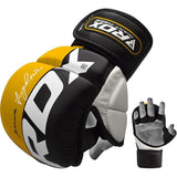 RDX MMA sparringové rukavice T6, žlto-čierne